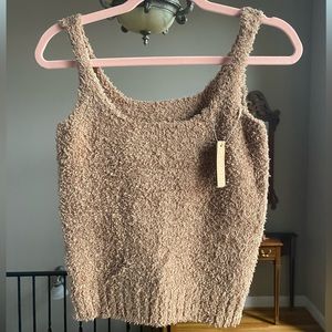 NWT!!! SKIMS COZY KNIT TANK // camel - S/M